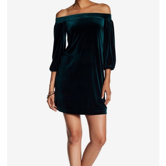 velvet off the shoulder dress vince camuto